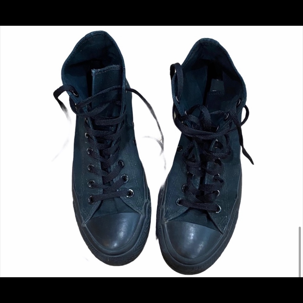 Converse Black High Top Sneakers 9 Fabric
